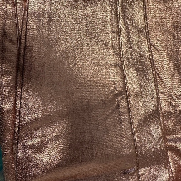 NWT YMI Skinny Rose Pink Metallic Pants - Picture 5 of 6